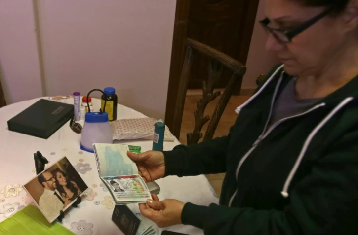 La Syrienne Joséphine Abou Assalé, 60 ans, dans son appartement du quartier Tijara à Damas, le 30 janvier 2017