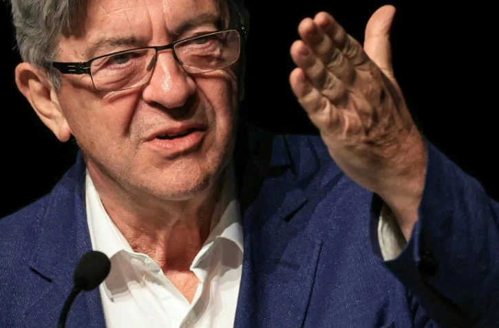Le leader de la France insoumise Jean-Luc Mélenchon le 23 août 2024 à Châteauneuf-sur-Isère, dans le sud-est de la France