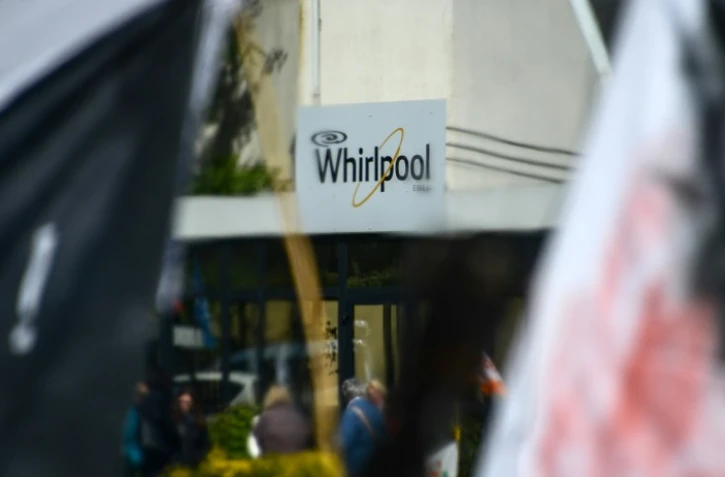 L'entrée de l'usine Whirlpool à Amiens dans la Somme, le 25 avril 2017