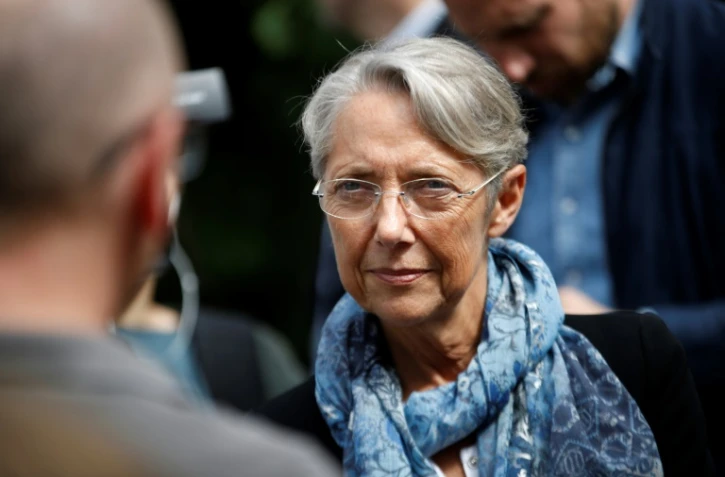 La Première ministre Elisabeth Borne à Bernières-le-Patry, le 21m ai 2022 dans le Calvados