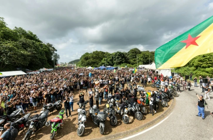 Manifestation à Kourou, le 4 avril 2017