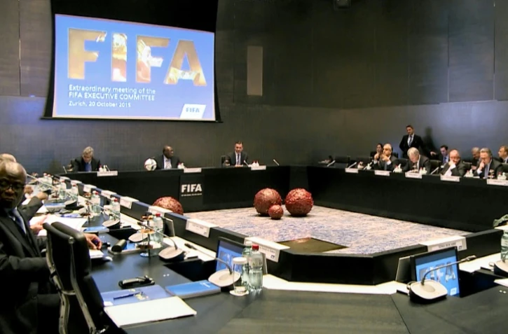 Photo diffusée par la Fifa du comité exécutif d'urgence qui s'est tenu à Zurich, le 20 octobre 2015