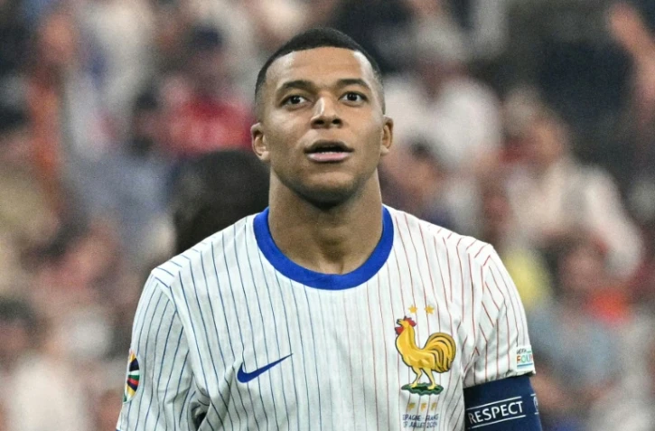 L'attaquant vedette de l'équipe de France Kylian Mbappé, lors de la demi-finale de l'Euro perdue contre l'Espagne, le 9 juillet à Munich