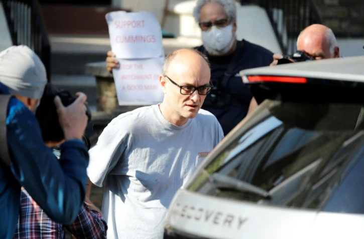 Dominic Cummings quitte sa résidence dans le nord de Londres, le 27 mai 2020