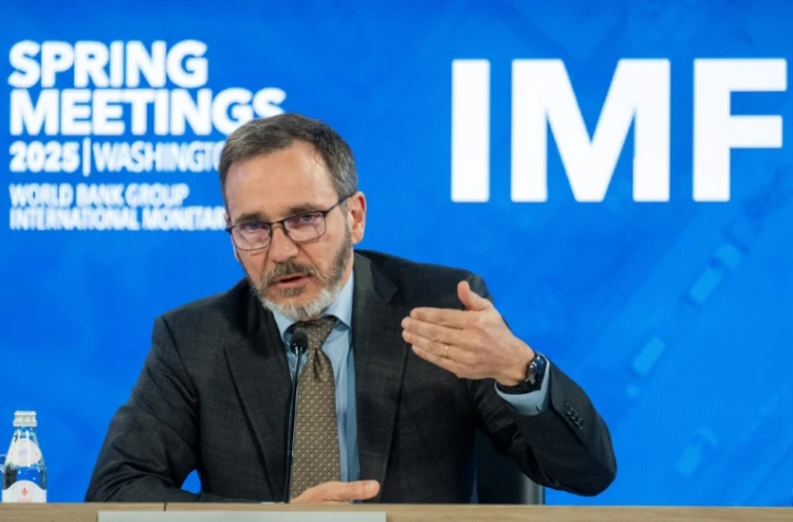 Le chef-économiste du FMI, Pierre-Olivier Gourinchas, le 22 avril 2025 à Washington