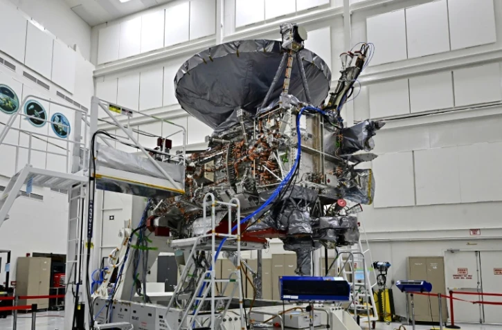 La sonde spatiale Clipper de la NASA au Jet Propulsion Laboratory de Pasadena, en Californie, le 11 avril 2024