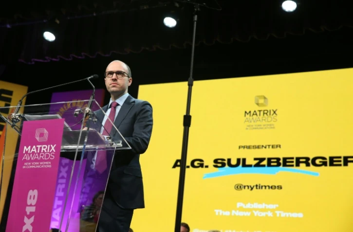 A.G. Sulzberger, directeur de la publication du New York Times, le 23 avril 2018 à New York