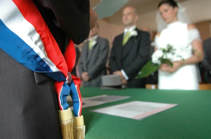 Un mariage à la mairie de Caen le 8 mars 2009