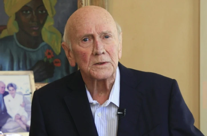 Photo de l'ancien président sud-africain Frederik de Klerk, tirée d'une vidéo non datée, transmise par sa fondation