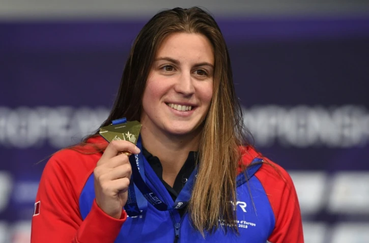 La nageuse française Charlotte Bonnée, sacrée championne d'Europe du 200 m à Glasgow, le 6 août 2018