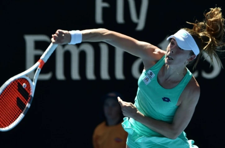 La Française Alizé Cornet lors de l'Open d'Australie, le 19 janvier 2018 à Melbourne