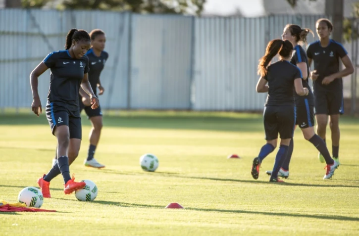 Les footballeuses françaises s'entraînent pour les jeux Olympiques au Brésil, à Belo Horizonte (sud) le 2 août 2016