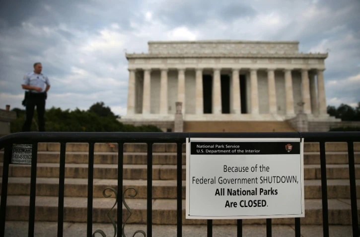 Le Lincoln Memorial à Washington, fermé comme de nombreux parcs nationaux lors du "shutdown" d'octobre 2013