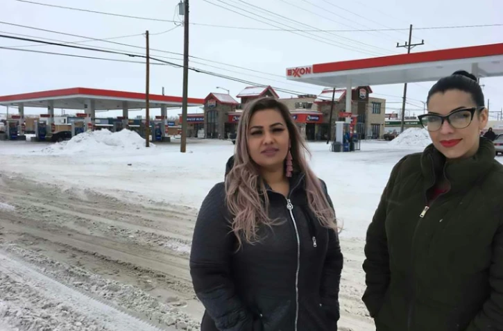 Martha Hernandez (à gauche) et Ana Suda à Havre, dans le Montana (Etats-Unis), le 23 janvier 2019 