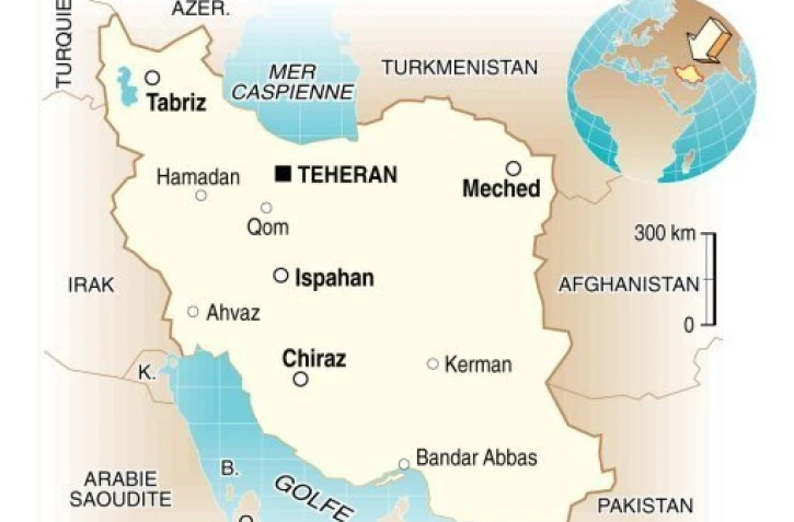 Carte de l'Iran