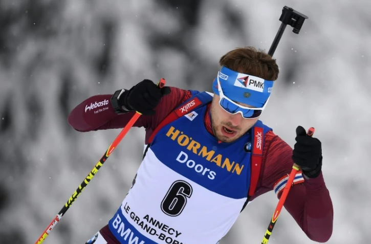 Le biathlète russe Anton Shipulin lors de la poursuite au Grand-Bornard, le 16 décembre 2017