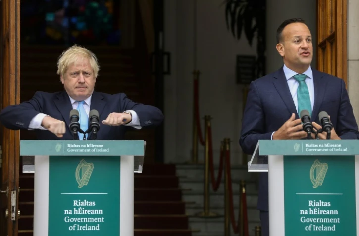 Les Premiers ministres irlandais Leo Varadkar et britannique Boris Johnson se rencontrent à Dublin le 9 septembre 2019