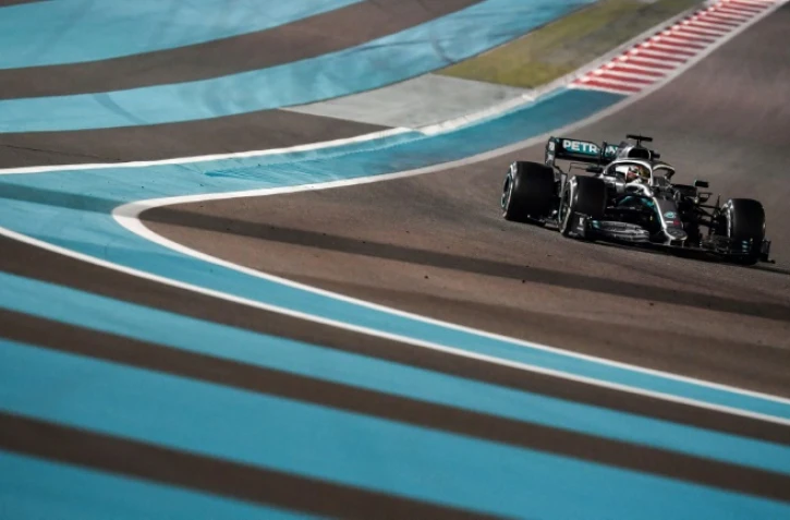 La  Mercredes de Lewis Hamilton, champion du monde 2019 et vainqueur du dernier GP de la saison à Abou Dahbi, le 1er décembre 