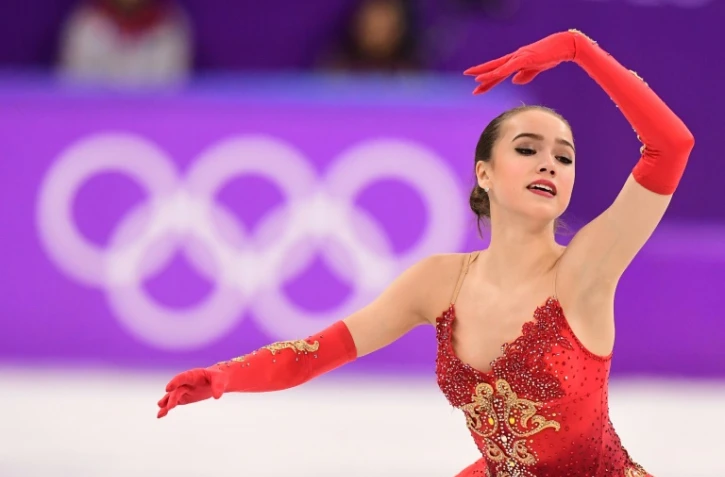 La Russe Alina Zagitova lors du programme libre dames de patinage artistique aux JO, le 23 février 2018 à Gangneung