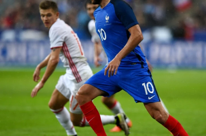 André-Pierre Gignac, le 29 mars 2016 lors du match amical France - Russie au Stade de France