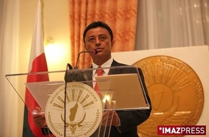 Samedi 31 janvier 2009
Iavoloha  palais présidentiel  sud  d'Antananarivo :  conférence de presse  du président Marc Ravalomanana