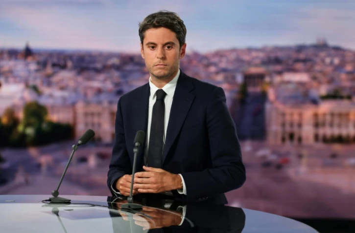 Gabriel Attal sur le plateau du 20H de TF1 lundi soir