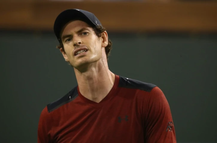 Le N.1 mondial Andy Murray, face au Canadien Vasek Pospisil qui l'a éliminé lors du Masters 1000 d'Indian Wells, le 11 mars 2017