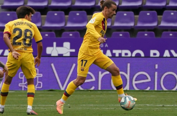 Antoine Griezmann avec le Barça sur la pelouse de Valladolid le 11 juillet 2020