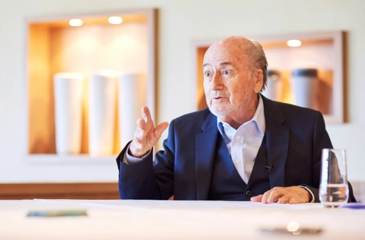 L'ancien président de la Fifa Sepp Blatter lors d'un interview, le 21 avril à Zürich  