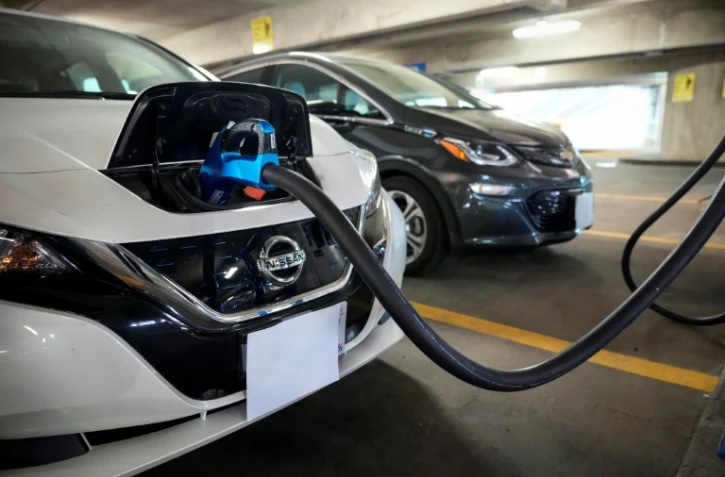 Des voitures électriques à Washington, le 22 avril 2021