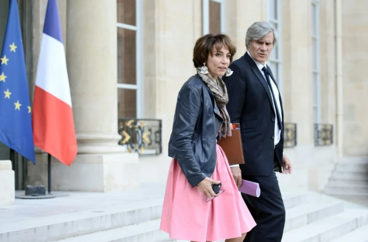 La ministre de la Santé et des Affaires sociales, Marisol Touraine, et le ministre de l'Agriculture et porte-parole du gouvernement, Stéphane Le Foll, à la sortie du conseil des ministres, le 28 septembre 2016, à l'Elysée à Paris