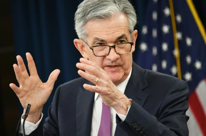 Le président de la Banque centrale américaine, Jerome Powell, le 1er mai 2019 lors d'une conférence de presse à Washington