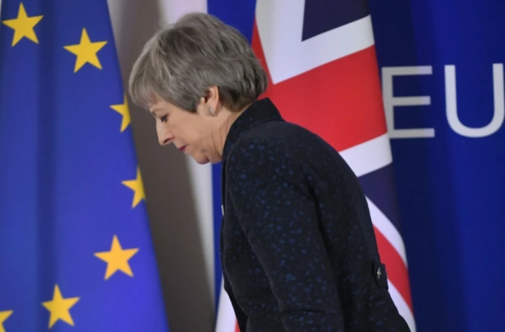 La Première ministre britannique Theresa May, le 22 mars 2019 à Bruxelles