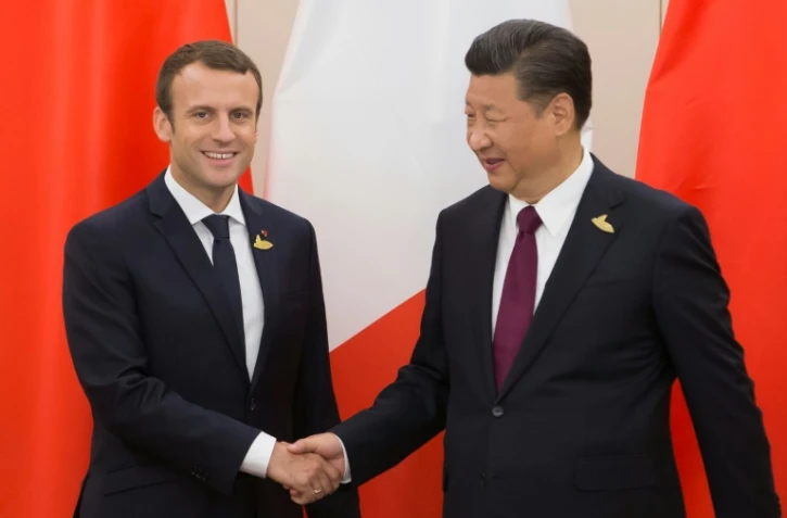 Emmanuel Macron et Xi Jinping s'étaient rencontrés lors du sommet du G20 à Hambourg le 8 juillet 2017