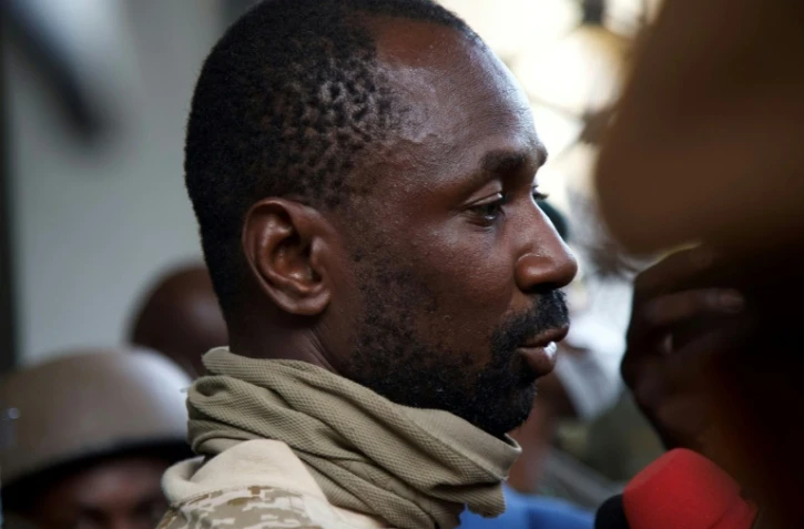 Le colonel Assimi Goïta après le coup d'Etat au Mali, à Bamako le 19 août 2020