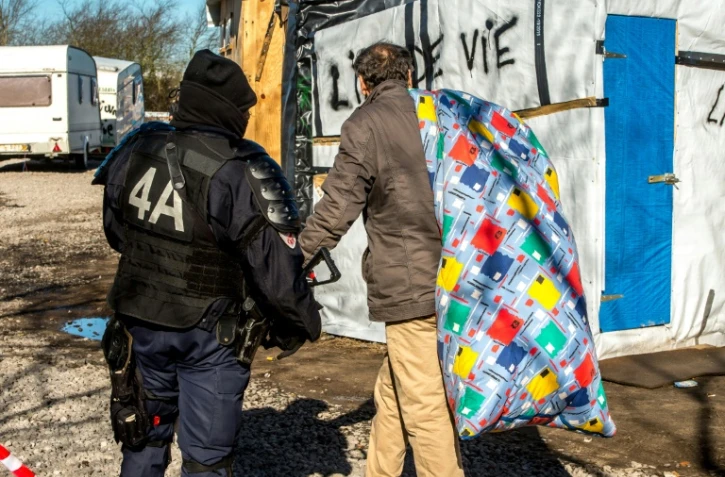 Evacuation de la zone sud de la "Jungle" le 4 mars 2016 à Calais
