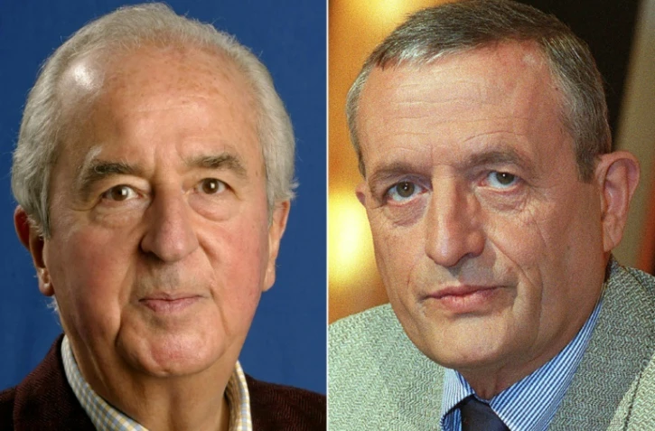 Edouard Balladur (G) et François Léotard dans un montage de leurs protraits réalisé le 29 avril 2019