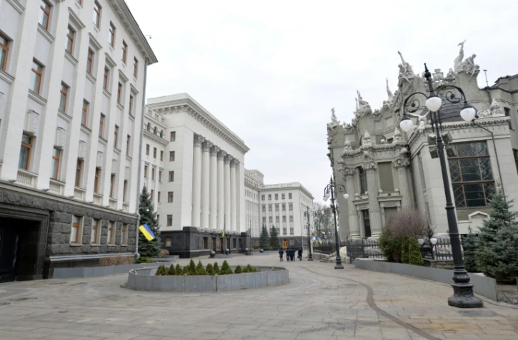 Le siège de la présidence ukrainienne au centre de Kiev le 22 février 2014