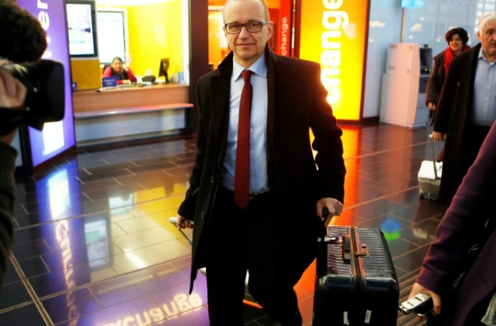 Le chef des inspecteurs de l'Agence internationale de l'énergie atomique (AIEA), Tero Varjoranta, le 10 février 2014 à l'aéroport de Vienne en provenance de Téhéran  