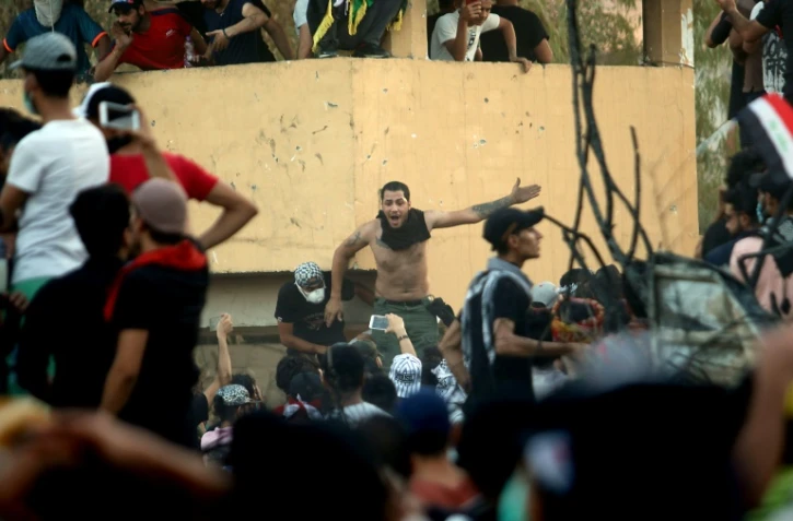 Manifestation dénonçant l'incurie de la classe politique irakienne, à Bassora le 6 septembre 2018