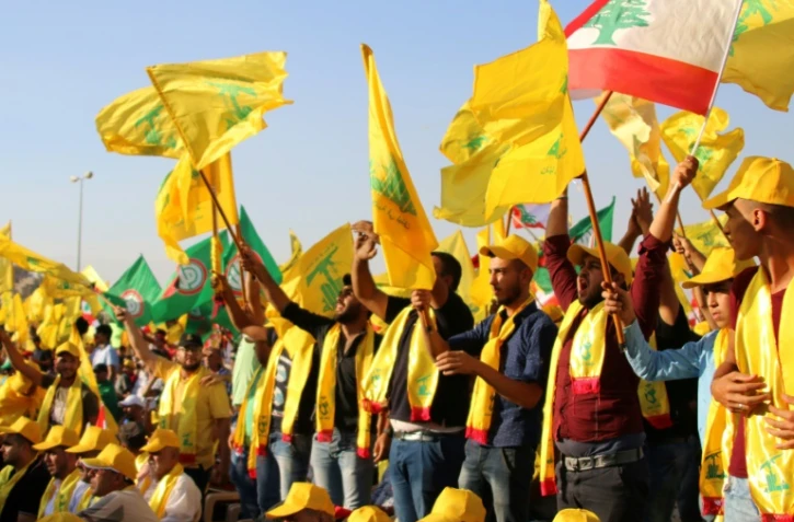 Des supporters du mouvement chiite libanais Hezbollah lors d'un rassemblement à Baalbeck, le 31 août 2017