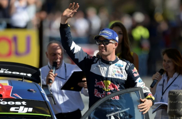 En route pour un 5e titre consécutif de champion du monde: Sébastien Ogier, 2e du 53e Rallye de Catalogne, le 8 octobre 2017 à Salou (près de Tarragone)