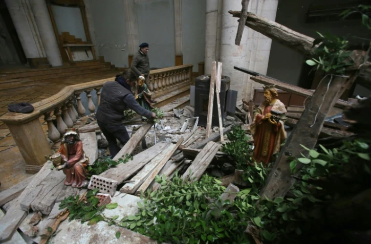 Eglise Saint-Elie à la Vieille Ville d'Alep, en Syrie, le 21 décembre 2016