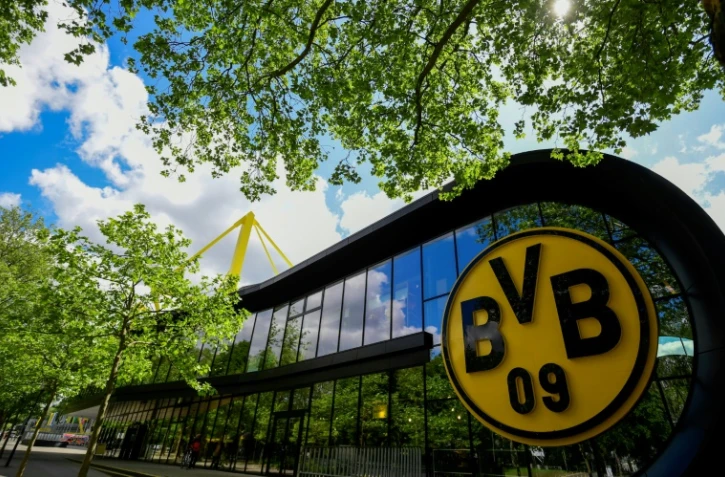 L'entrée du stade Signal Iduna Park, le 14 mai 2020 à Dortmund, en Allemagne