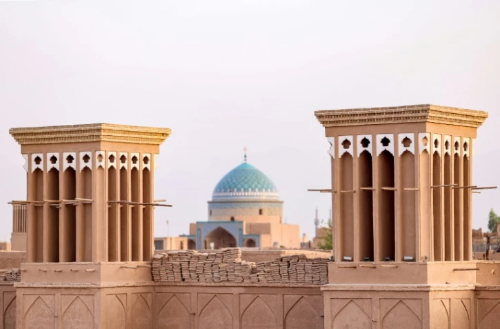 Les tours à vent, ancêtres écologiques de la climatisation, à Yazd, le 3 juillet 2023 en Iran 