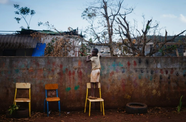 Dans le village de Bouyouni à Mayotte, le 19 décembre 2024