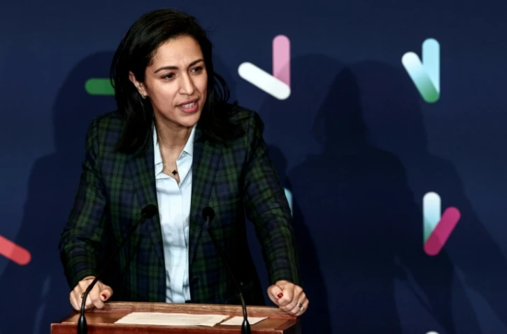 La haute-commissaire à l'Enfance, Sarah El Haïry, à Paris le 23 novembre 2025