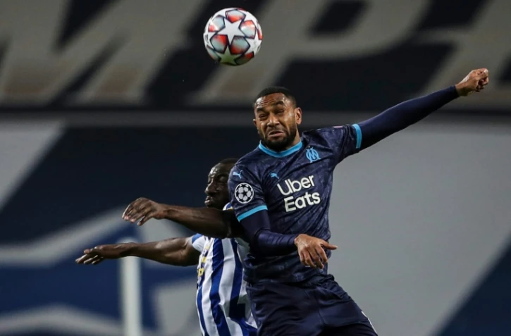 Le défenseur de l'OM Jordan Amavi face au FC Porto, au sade du Dragon le 3 novembre 2020