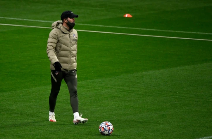 L'entraîneur argentin de l'Atlético de Madrid, Diego Simeone, durant un entraînement de son équipe à Madrid, le 30 novembre 2020
