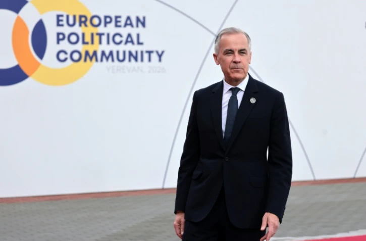 Le Premier ministre canadien Mark Carney à son arrivée au 8e sommet de la Communauté politique européenne le 4 mai 2026 à Erevan
